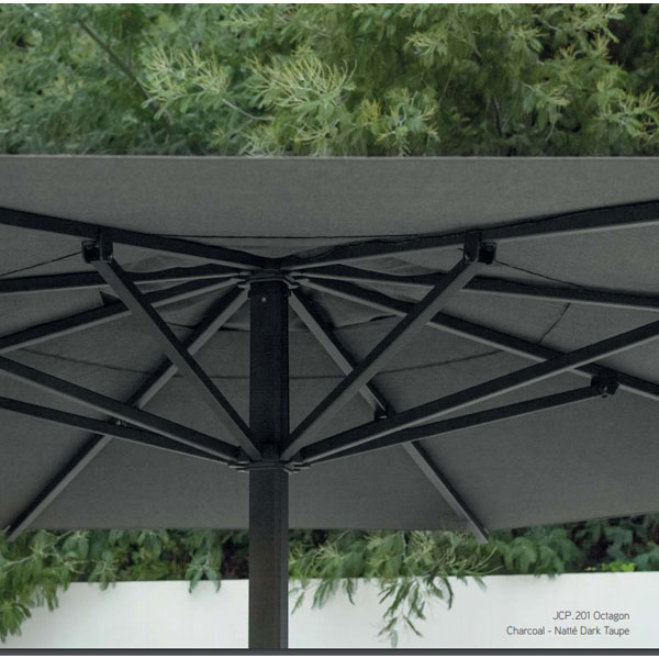 Jardinico 15 ft Octagon Center Post Crank Lift/ No Tilt Aluminum Umbrella w/base - Image 5